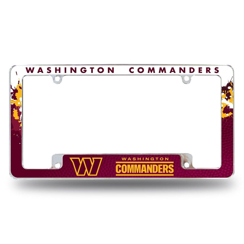 Washington Commanders Chrome ALL over Premium License Plate Frame Cover NWT