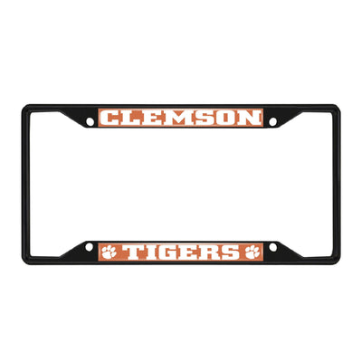 Fanmats NCAA Clemson Tigers Black Metal License Plate Frame