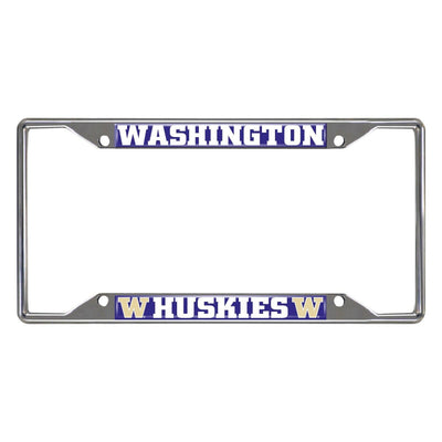 Fanmats NCAA Washington Huskies Chrome Metal License Plate Frame