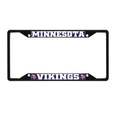 Fanmats NFL Minnesota Vikings Black Metal License Plate Frame