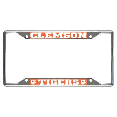 Fanmats NCAA Clemson Tigers Chrome Metal License Plate Frame