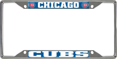 Fanmats MLB Chicago Cubs Chrome Metal License Plate Frame