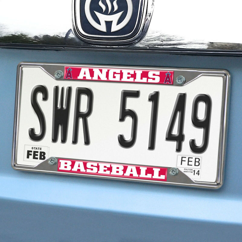 Fanmats MLB Los Angeles Angels Chrome Metal License Plate Frame