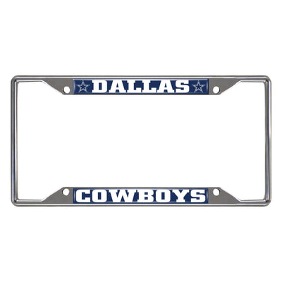 Fanmats NFL Dallas Cowboys Chrome Metal License Plate Frame