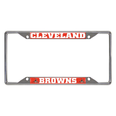 Fanmats NFL Cleveland Browns Chrome Metal License Plate Frame