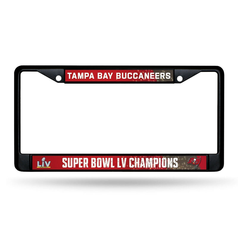 Tampa Bay Buccaneers Super Bowl LV Champions BLACK Metal License Plate Frame