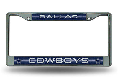 Dallas Cowboys BLING Metal Chrome License Plate Frame Auto Truck Car NWT