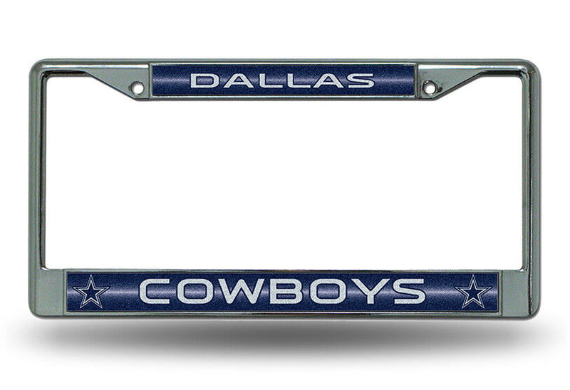 Dallas Cowboys BLING Metal Chrome License Plate Frame Auto Truck Car NWT