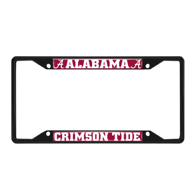 Fanmats NCAA Alabama Crimson Tide Black Metal License Plate Frame
