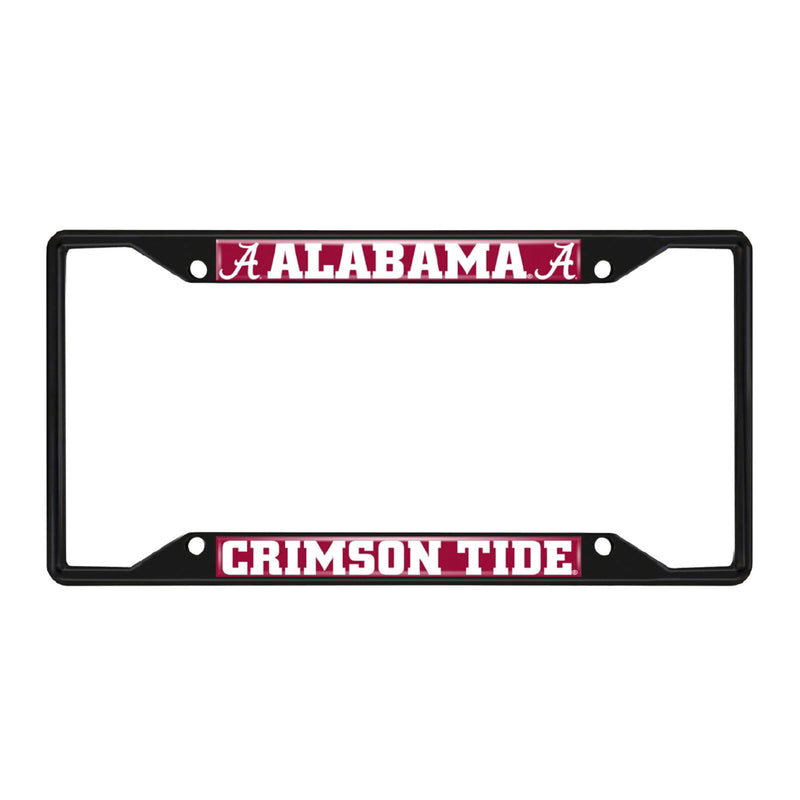 Fanmats NCAA Alabama Crimson Tide Black Metal License Plate Frame