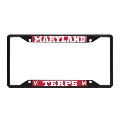 Fanmats NCAA Maryland Terrapins Black Metal License Plate Frame