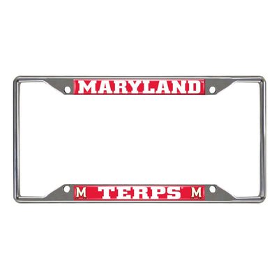 Fanmats NCAA Maryland Terrapins Chrome Metal License Plate Frame