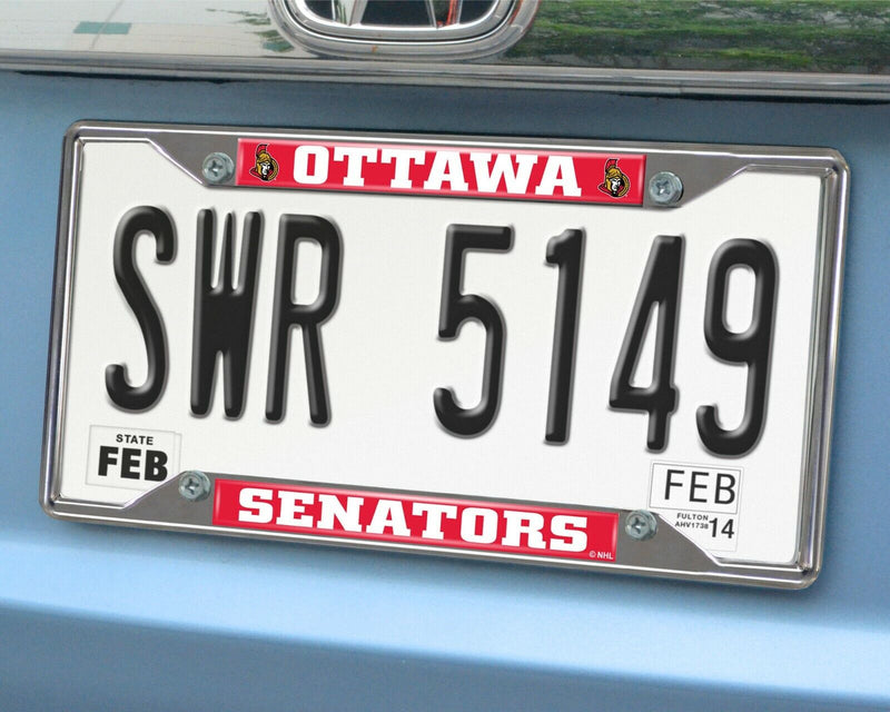 Fanmats NHL Ottawa Senators Chrome Metal License Plate Frame