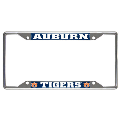 Fanmats NCAA Auburn Tigers Chrome Metal License Plate Frame