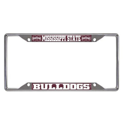 Fanmats NCAA Mississippi State Bulldogs Chrome Metal License Plate Frame