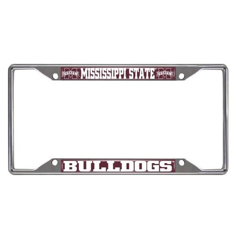 Fanmats NCAA Mississippi State Bulldogs Chrome Metal License Plate Frame