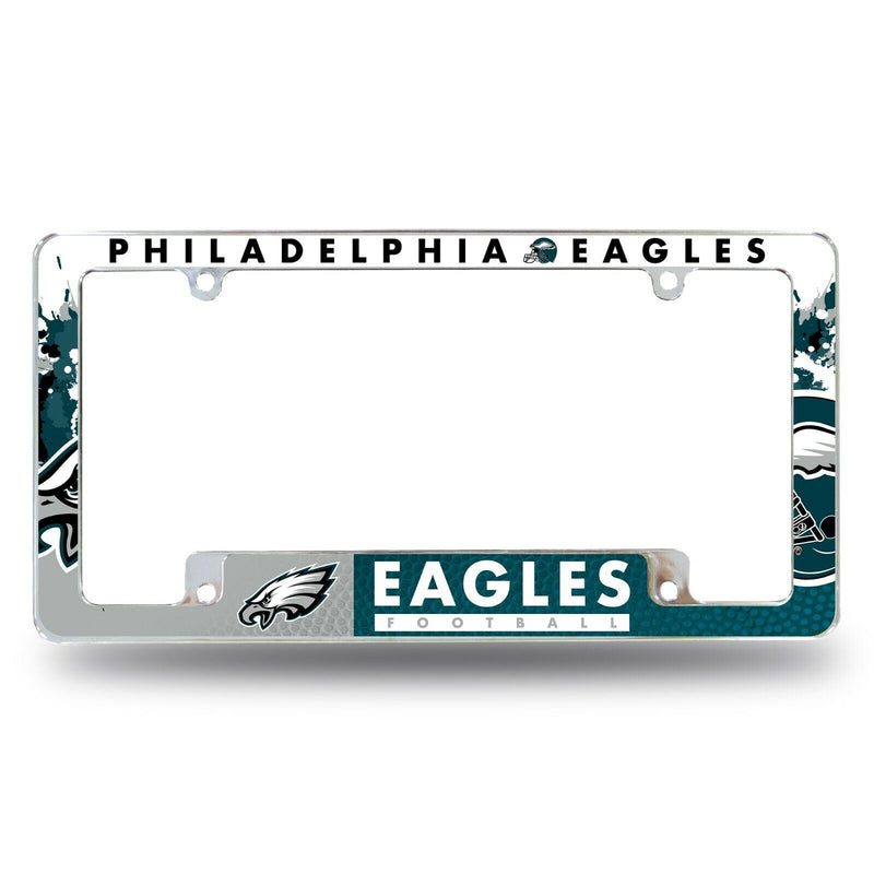 Philadelphia Eagles Chrome ALL over Premium License Plate Frame Cover Truck Car