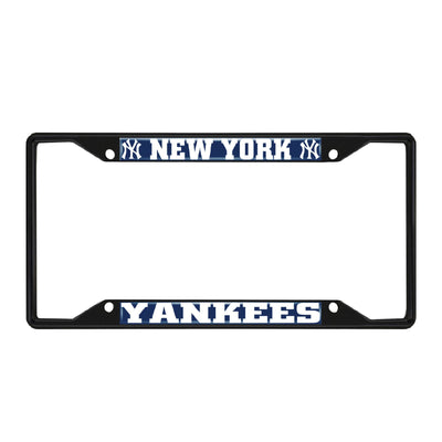 Fanmats MLB New York Yankees Black Metal License Plate Frame