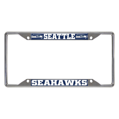 Fanmats NFL Seattle Seahawks Chrome Metal License Plate Frame