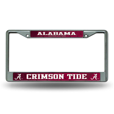 Alabama Crimson Tide Metal Chrome License Plate Frame Auto Truck Car NWT