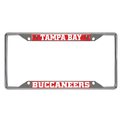 Fanmats NFL Tampa Bay Buccaneers Chrome Metal License Plate Frame