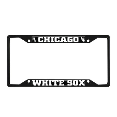 Fanmats MLB Chicago White Sox Black Metal License Plate Frame