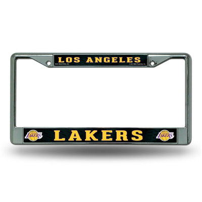 Los Angeles Lakers COLOR Metal Chrome License Plate Frame Auto Truck Car MLB
