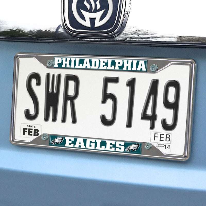 Fanmats NFL Philadelphia Eagles Chrome Metal License Plate Frame