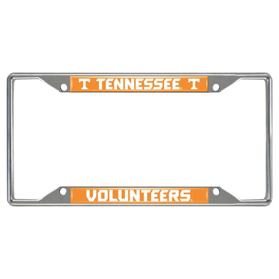 Fanmats NCAA Tennessee Volunteers Chrome Metal License Plate Frame