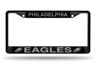 Philadelphia Eagles Authentic Metal BLACK License Plate Frame Auto Truck Car NWT