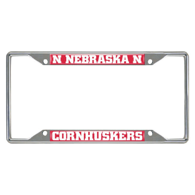 Fanmats NCAA Nebraska Cornhuskers Chrome Metal License Plate Frame