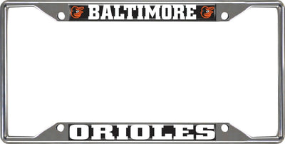 Fanmats MLB Baltimore Orioles Chrome Metal License Plate Frame