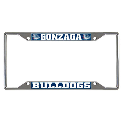 Fanmats NCAA Gonzaga Bulldogs Chrome Metal License Plate Frame
