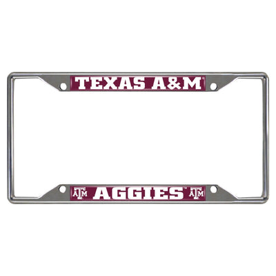 Fanmats NCAA Texas A&M Aggies Chrome Metal License Plate Frame