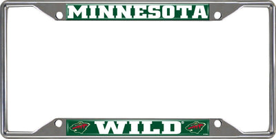 Fanmats NHL Minnesota Wild Chrome Metal License Plate Frame