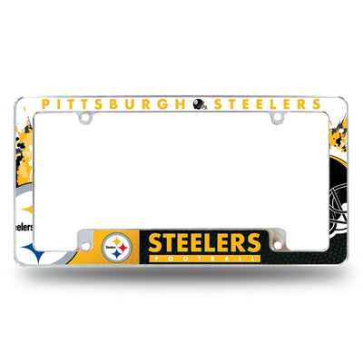 Pittsburgh Steelers Chrome ALL over Premium License Plate Frame Cover Truck Car