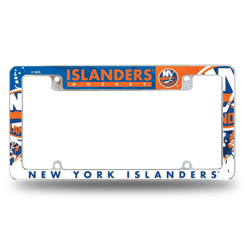 New York Islanders Chrome ALL over Premium License Plate Frame Cover Truck Car