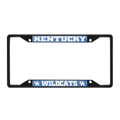 Fanmats NCAA Kentucky Wildcats Black Metal License Plate Frame