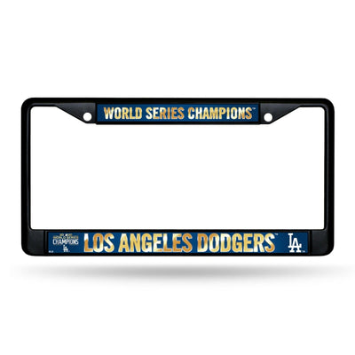 Los Angeles Dodgers BLACK Metal 2020 World Series Champions License Plate Frame