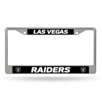 Las Vegas Raiders COLOR Metal Chrome License Plate Frame Auto Truck Car NWT