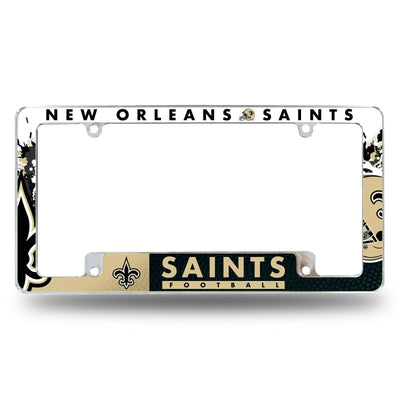 New Orleans Saints Chrome ALL over Premium License Plate Frame Cover Truck Car