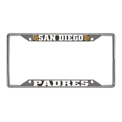 Fanmats MLB San Diego Padres Chrome Metal License Plate Frame