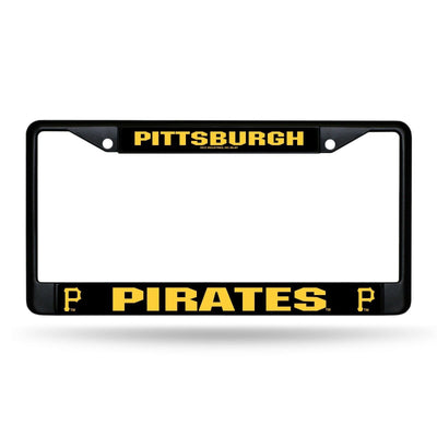 Pittsburgh Pirates Metal BLACK License Plate Frame Auto Truck Car NWT