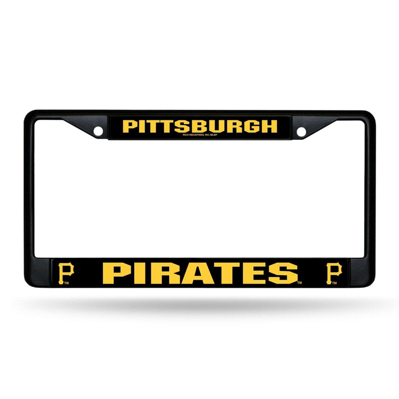 Pittsburgh Pirates Metal BLACK License Plate Frame Auto Truck Car NWT
