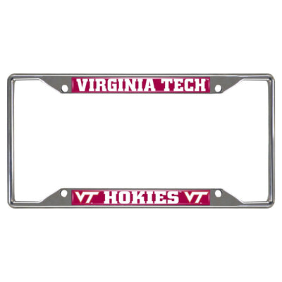 Fanmats NCAA Virginia Tech Chrome Metal License Plate Frame