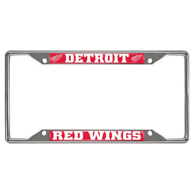 Fanmats NHL Detroit Red Wings Chrome Metal License Plate Frame