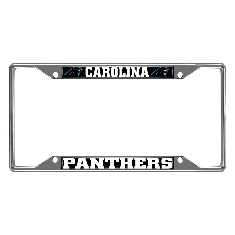 NFL Carolina Panthers Chrome Metal License Plate Frame